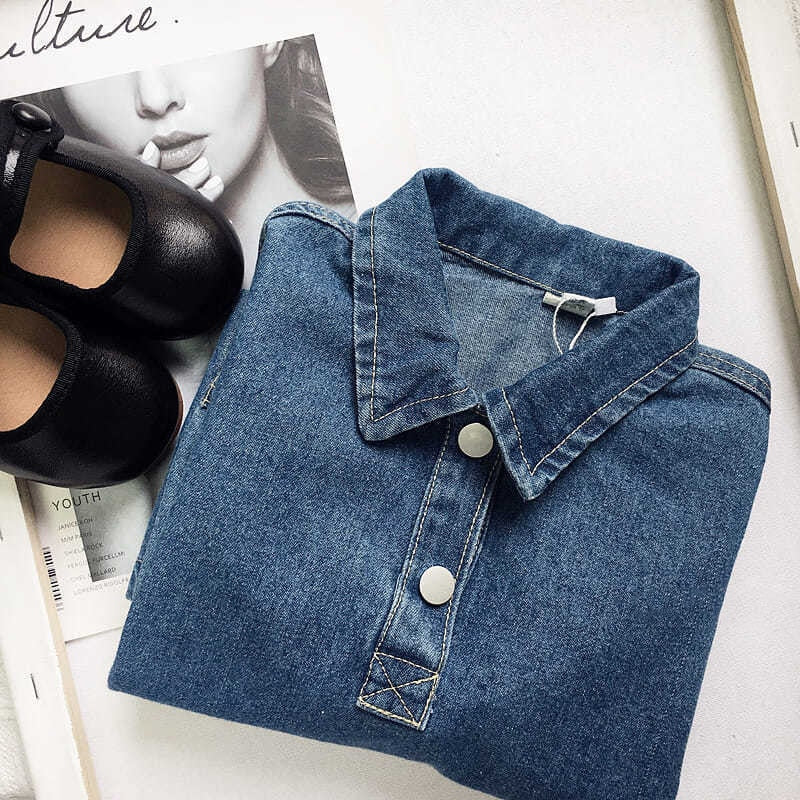 Humor Bear Girls Dress NEW Spring Autumn Long-Sleeve Solid Color Denim Casual Loose Pocket Toddler Kids Clothes