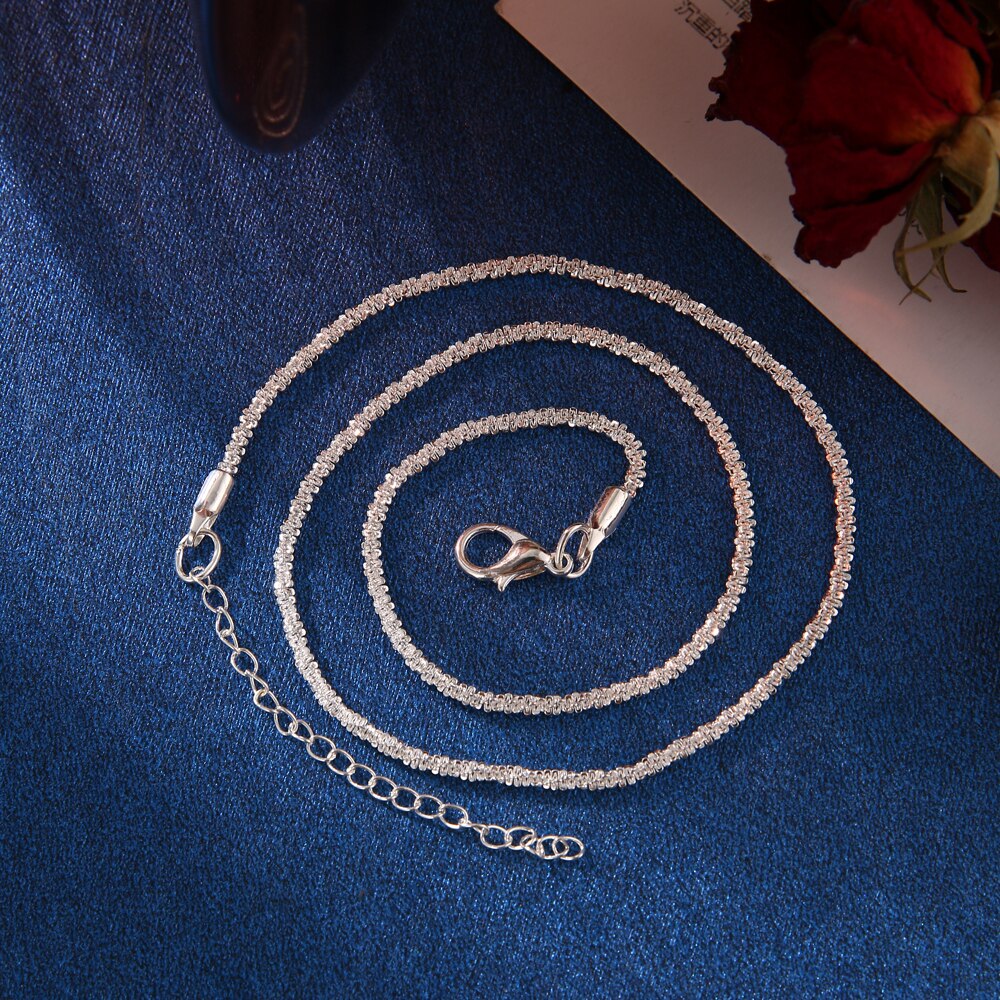 2023 New Popular Silver Colour Soft Sparkling Clavicle Chain Choker Necklace For Women Fine Jewelry Wedding Party Gift
