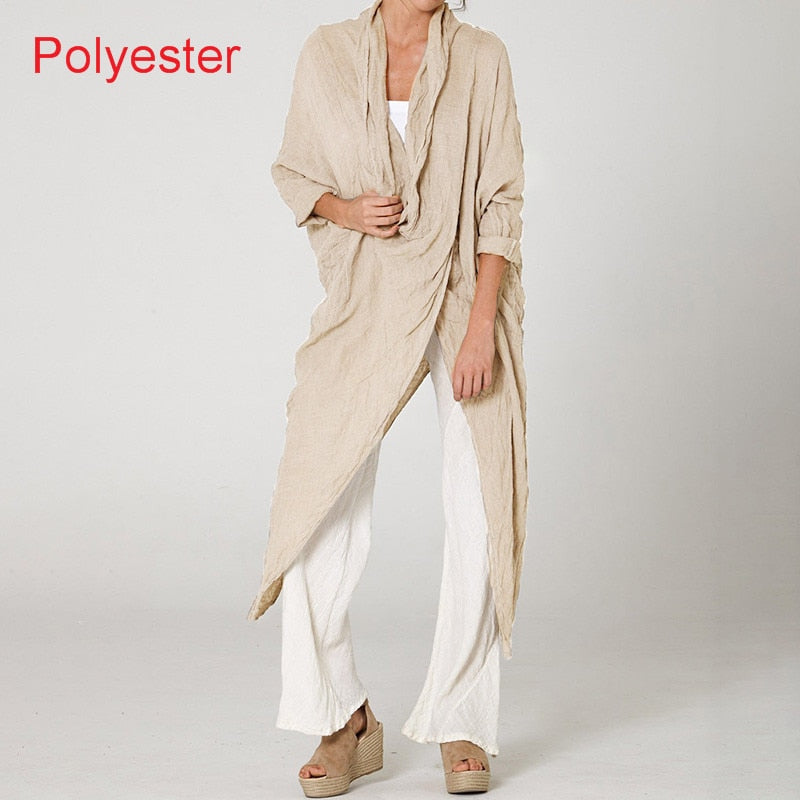 Celmia Autumn Women Tops Fashion Solid Blouses 2023 Vintage Long Shirts Casual Cowl Neck Long Sleeve Asymmetrical Party Blusas