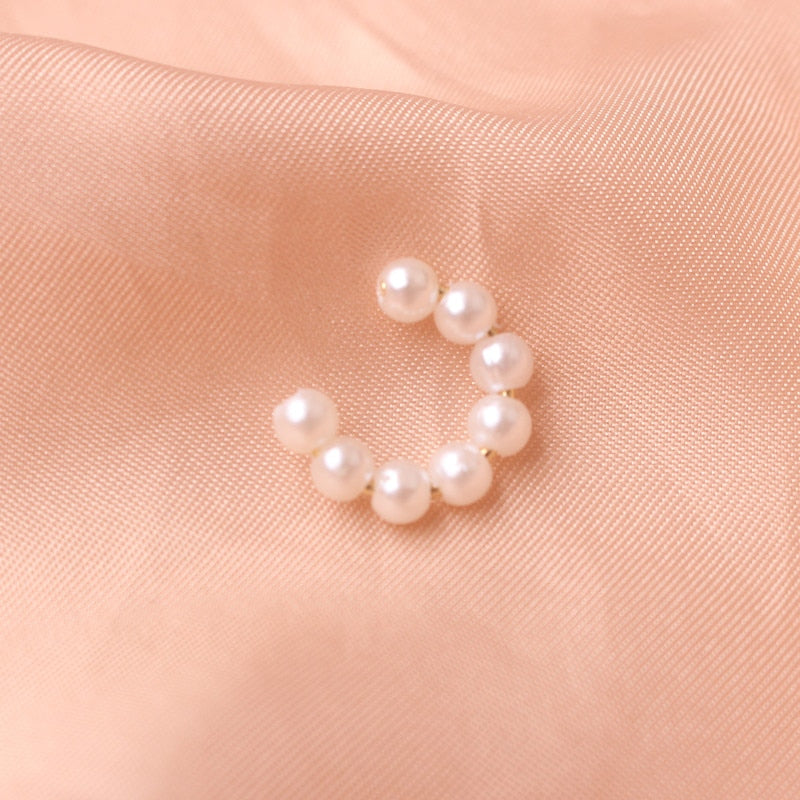 New Pearl Clip Earrings without Piercings Korean Fashion Elegant Small Ear Clips Cool Stuff orecchini aretes de mujer modernos