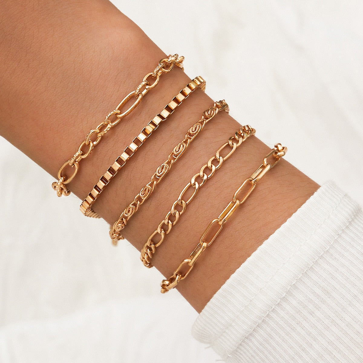 31 Styles Boho Mixed Leaves Letter Map Geometric Crystal Infinity Pentagram Shell Multi-layer Chain Bracelet Women Wholesale