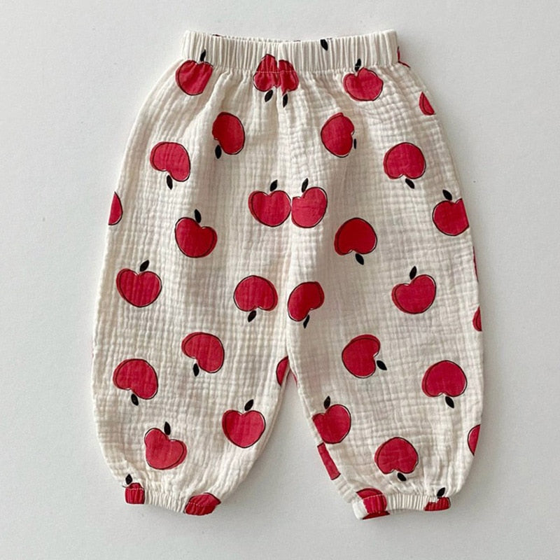 Organic Cotton Baby Pants Newborn Toddlers Autumn Spring Summer Winter Cute Print Soft Muslin Clothes Pants Pantalons Capris