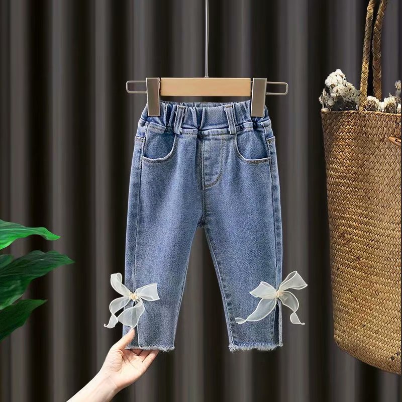 New Children's Denim Jackets Trench Jean Embroidery Jackets Girls Kids clothing baby Lace coat Casual outerwear Spring Autumn