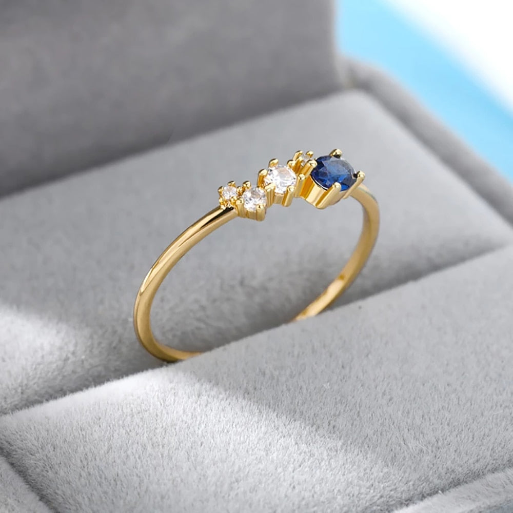 Zircon Engagement Wedding Rings For Women Gold Color Stainless Steel Ring Female 2023 Finger Jewelry Birthday Gift Free Shipping