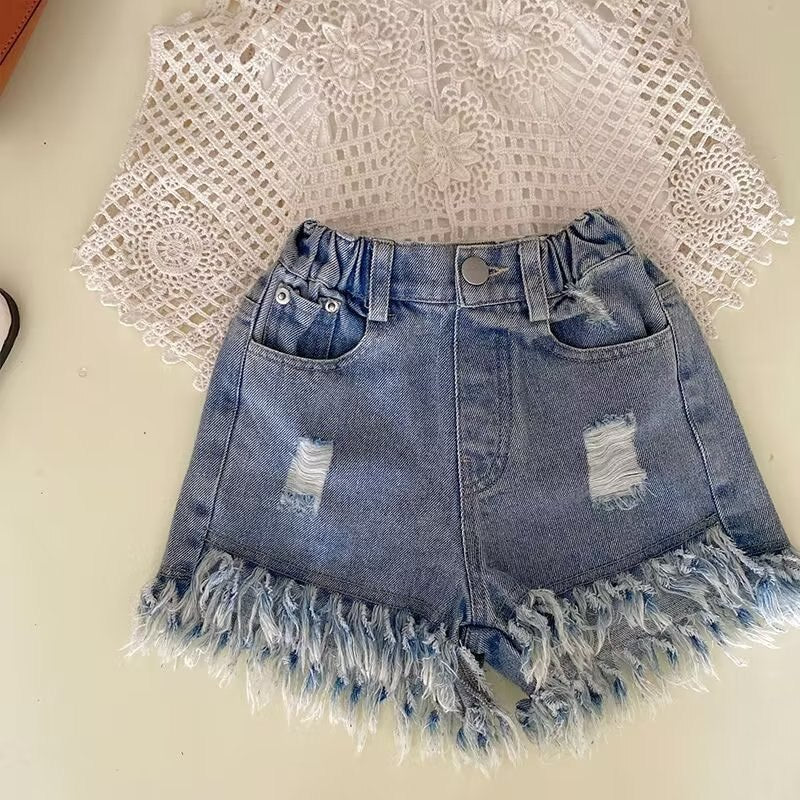 Clothes For Girls Summer Sets Fashion Kids Girls Cotton Vest Sleeveless Clothes 3Pcs Outfits Clothing For Teen Suit Children