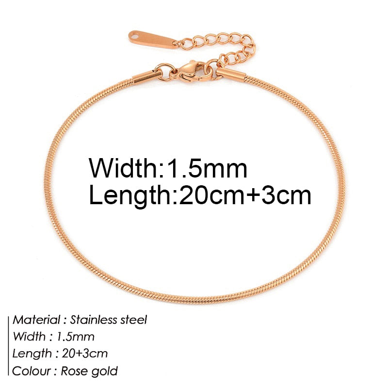 Stainless Steel Delicate Anklet for Women Gold Color Chain Anklet Bracelets on The Leg Do Not Fade Anklet Jewelry Women