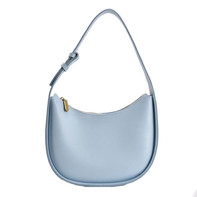 Semicircle Saddle Shoulder Crossbody Bags For Women New Fashion Designer Brand Adjustable Wide Strap Girls Tote Handbags 2022