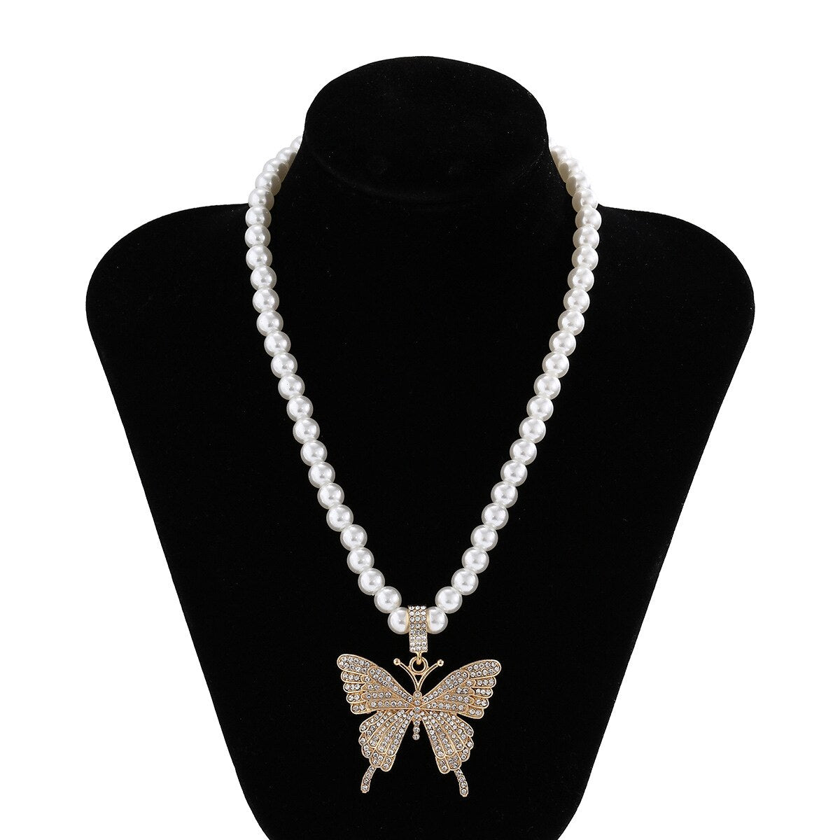 Multi-Layer White Imitation Pearl Necklace Bead Chain Punk Ladies Wedding Short Clavicle Necklac Girl Charm Banquet Jewelry