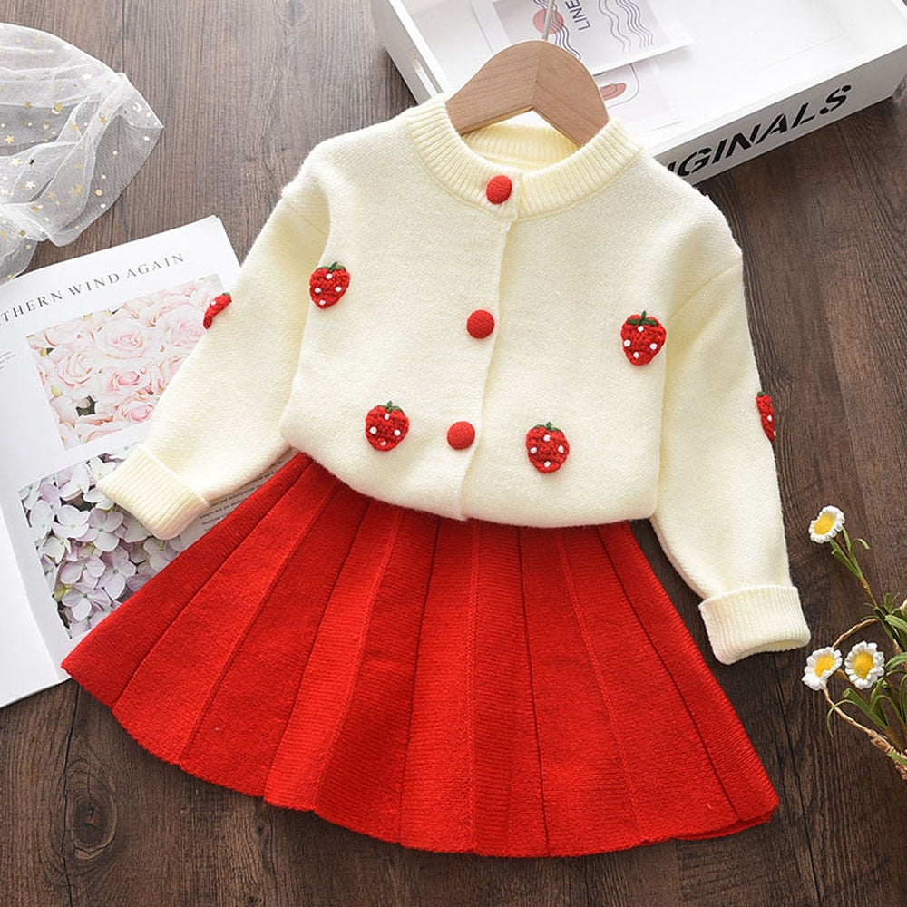 Menoea Children Autumn Leopard Clothes Kids Winter Sweater Dress Woollen Long Sleeve Cat Design Girls Clothing Knit Bow Dresses
