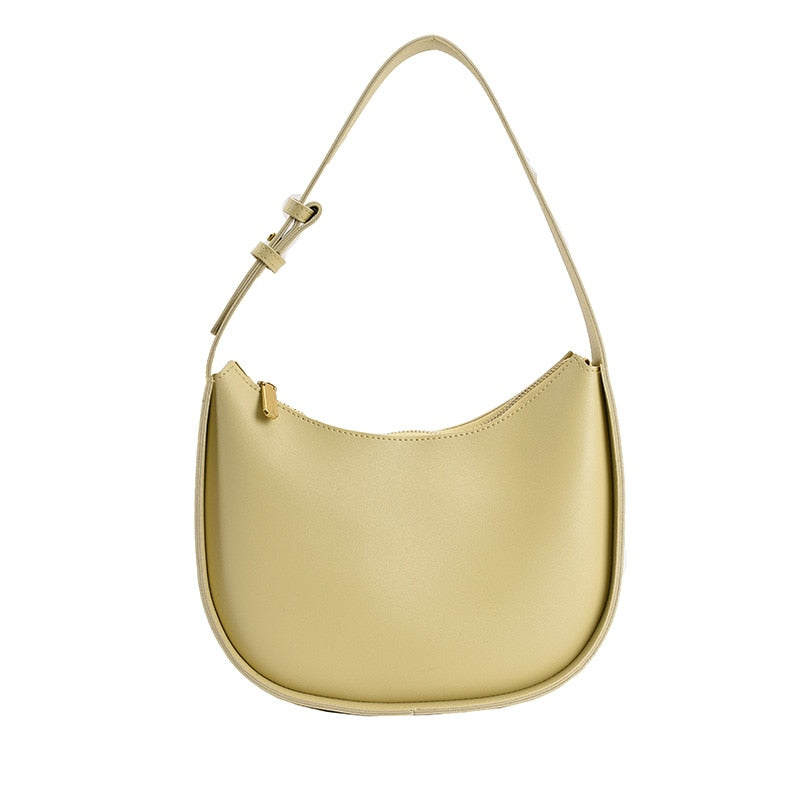 Semicircle Saddle Shoulder Crossbody Bags For Women New Fashion Designer Brand Adjustable Wide Strap Girls Tote Handbags 2022