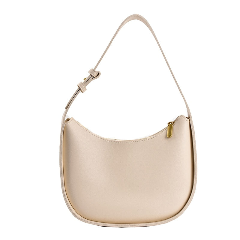 Semicircle Saddle Shoulder Crossbody Bags For Women New Fashion Designer Brand Adjustable Wide Strap Girls Tote Handbags 2022