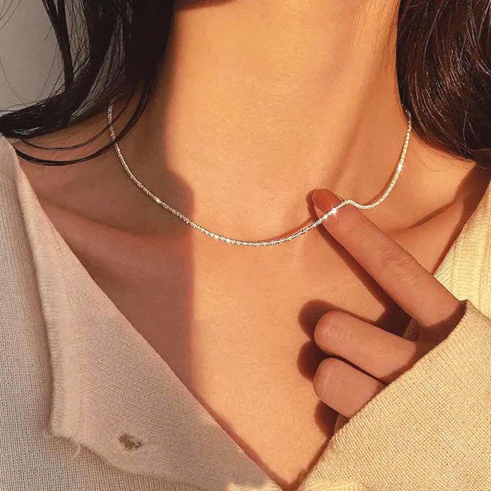 SUMENG 2023 New Fashion Kpop Pearl Choker Necklace Cute Double Layer Chain Pendant For Women Jewelry Girl Gift