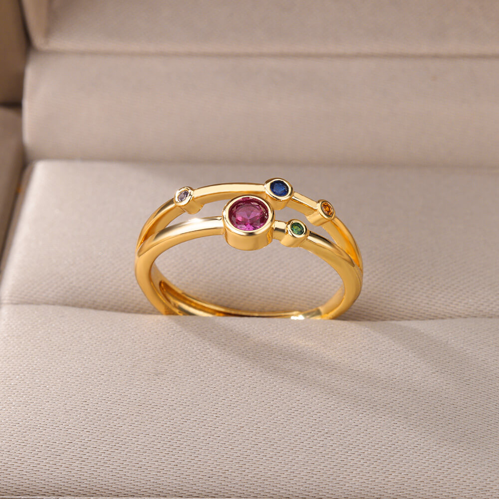 Zircon Engagement Wedding Rings For Women Gold Color Stainless Steel Ring Female 2023 Finger Jewelry Birthday Gift Free Shipping