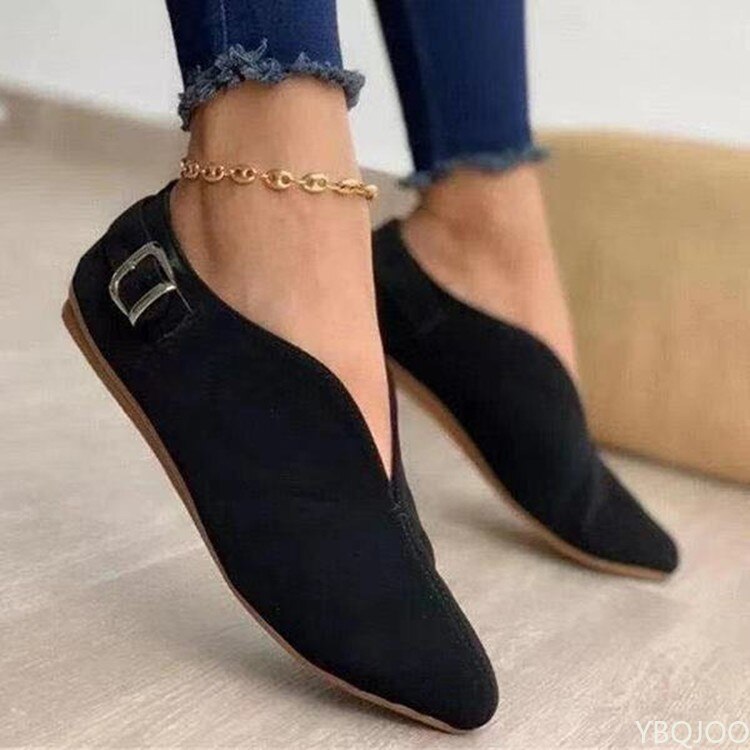 Frauen Slipper Retro spitzen Zehen Wildleder flache Schuhe Sommer Slip auf Freizeit schuhe weibliche Feetwear Zapatos Mujer plus Größe 35-43