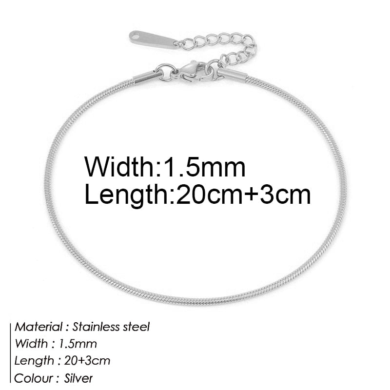 Stainless Steel Delicate Anklet for Women Gold Color Chain Anklet Bracelets on The Leg Do Not Fade Anklet Jewelry Women