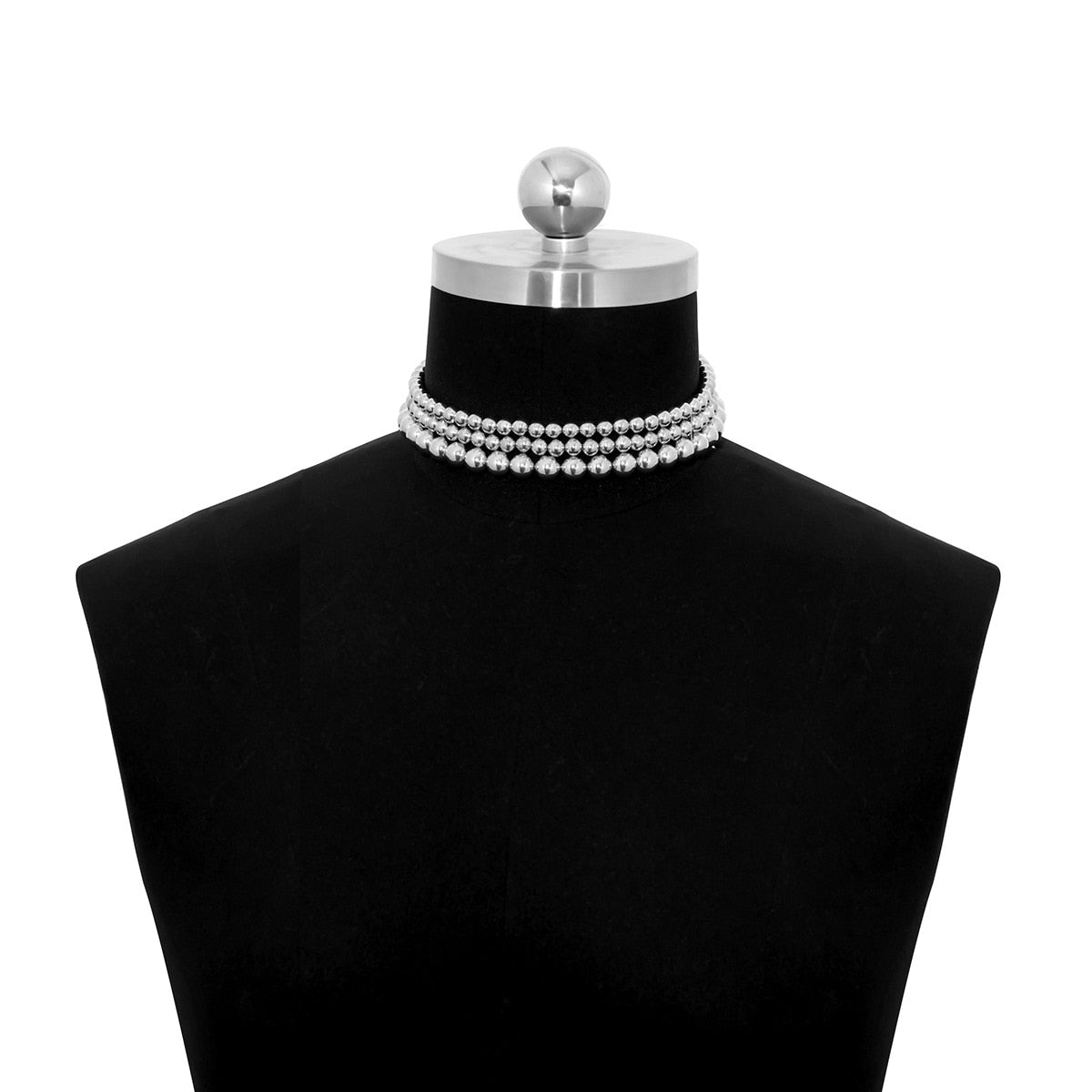 Multi-Layer White Imitation Pearl Necklace Bead Chain Punk Ladies Wedding Short Clavicle Necklac Girl Charm Banquet Jewelry