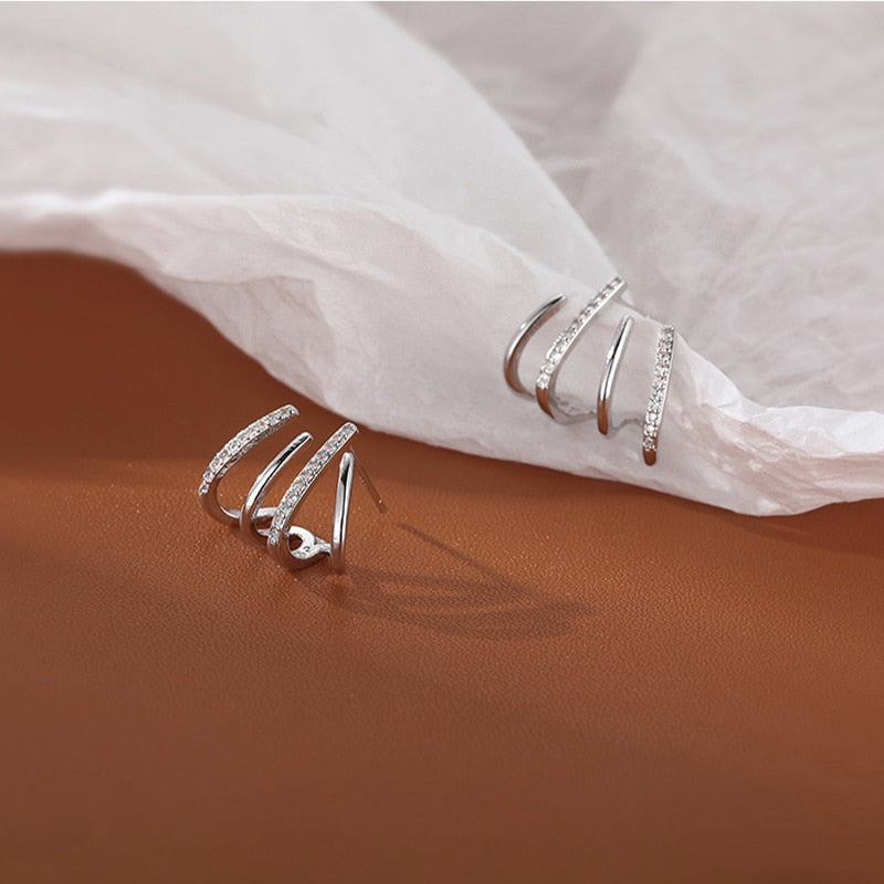 2022 New Elegant Metal Heart-Shaped Back Hanging Pearl Earrings Korean Fashion Jewelry For Woman Girls Accessories Wholesale