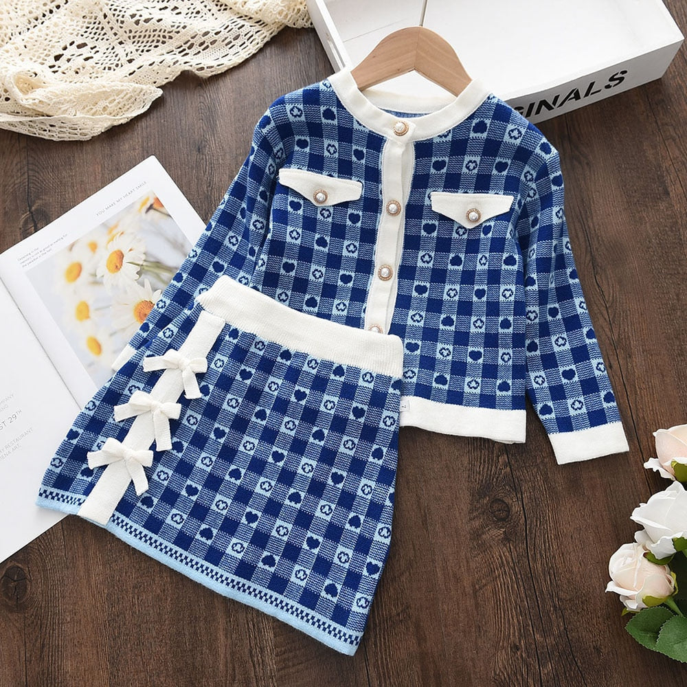 Menoea Children Autumn Leopard Clothes Kids Winter Sweater Dress Woollen Long Sleeve Cat Design Girls Clothing Knit Bow Dresses