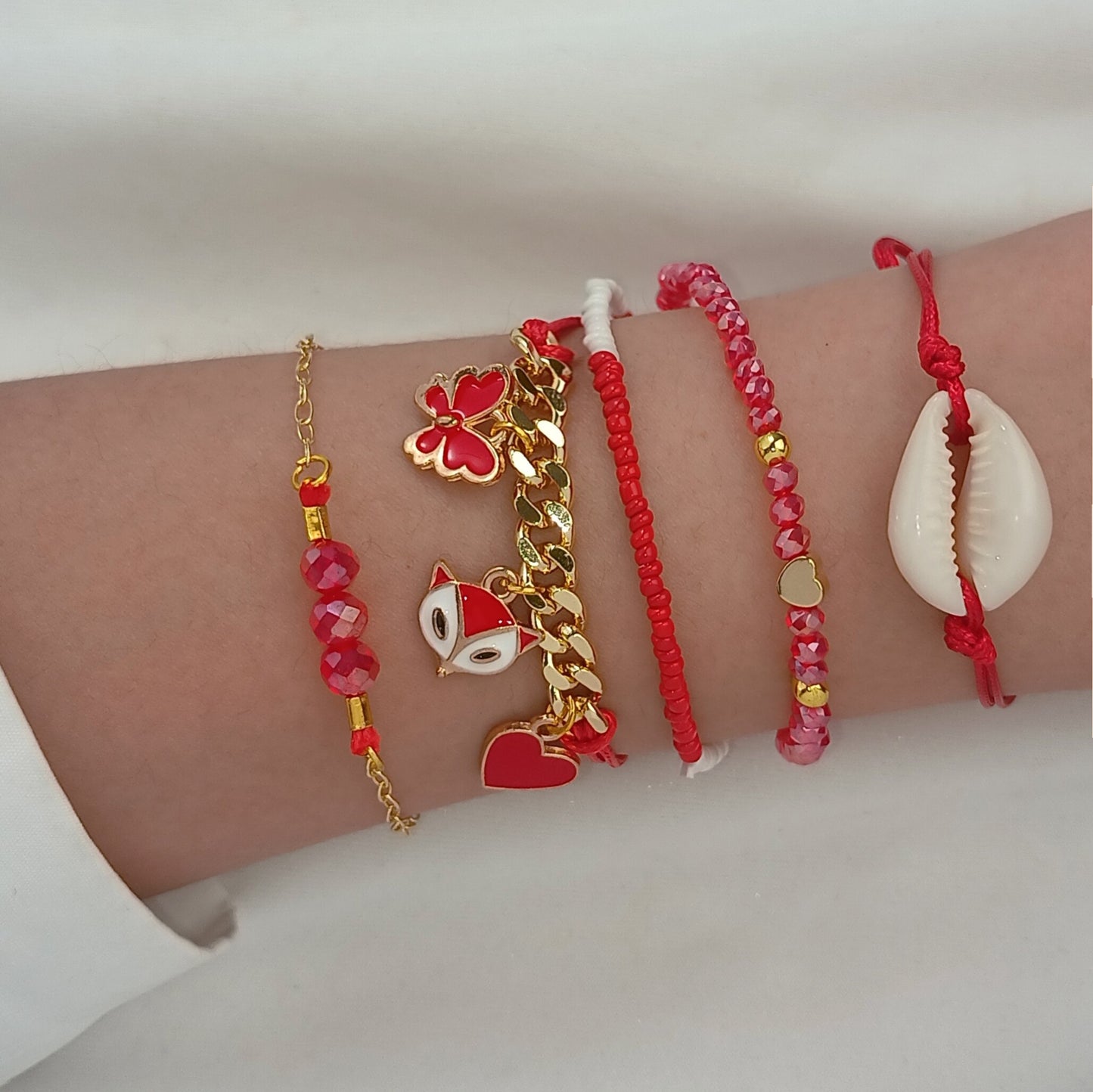 31 Styles Boho Mixed Leaves Letter Map Geometric Crystal Infinity Pentagram Shell Multi-layer Chain Bracelet Women Wholesale