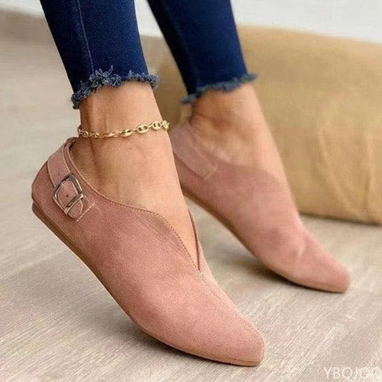 Frauen Slipper Retro spitzen Zehen Wildleder flache Schuhe Sommer Slip auf Freizeit schuhe weibliche Feetwear Zapatos Mujer plus Größe 35-43