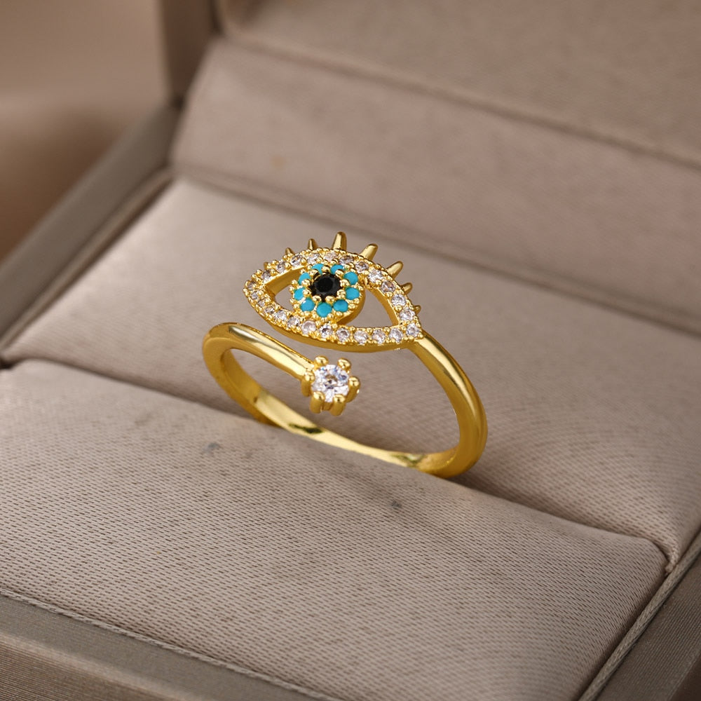 Zircon Engagement Wedding Rings For Women Gold Color Stainless Steel Ring Female 2023 Finger Jewelry Birthday Gift Free Shipping