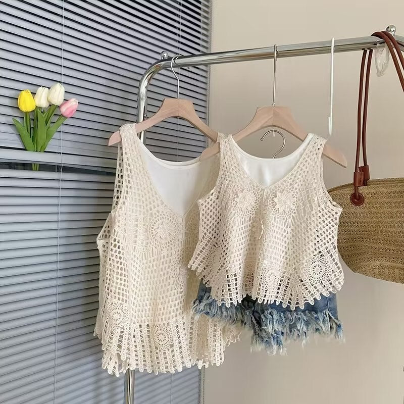 Clothes For Girls Summer Sets Fashion Kids Girls Cotton Vest Sleeveless Clothes 3Pcs Outfits Clothing For Teen Suit Children