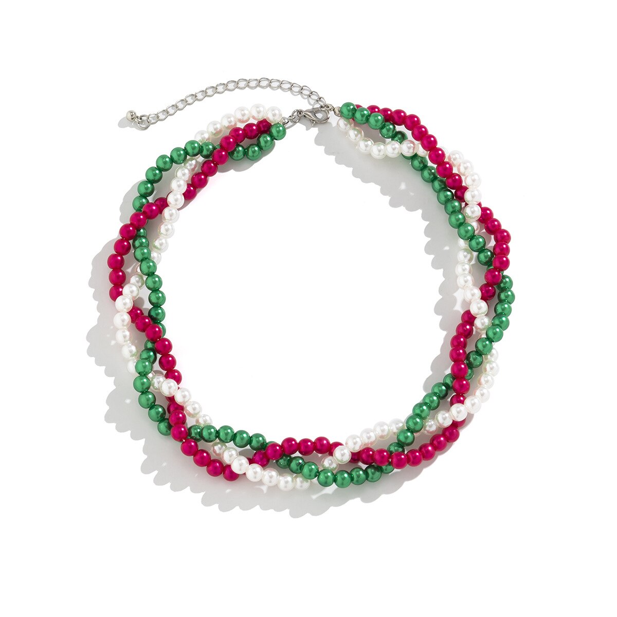 Multi-Layer White Imitation Pearl Necklace Bead Chain Punk Ladies Wedding Short Clavicle Necklac Girl Charm Banquet Jewelry