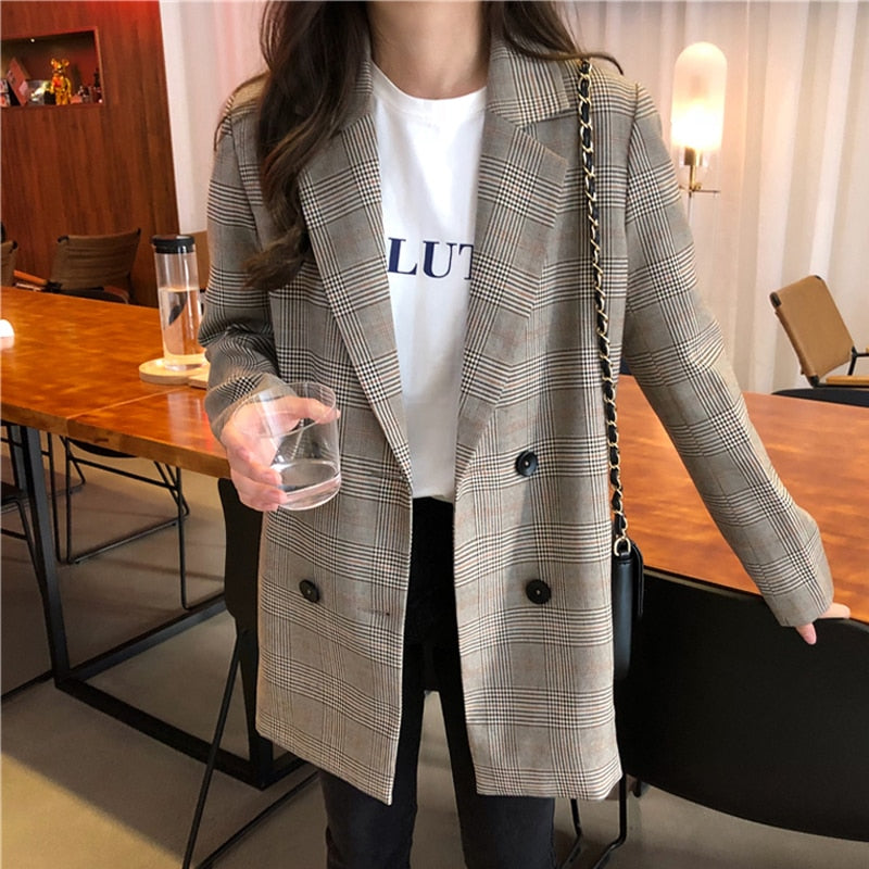 Casual Pockets Female Suits Coat