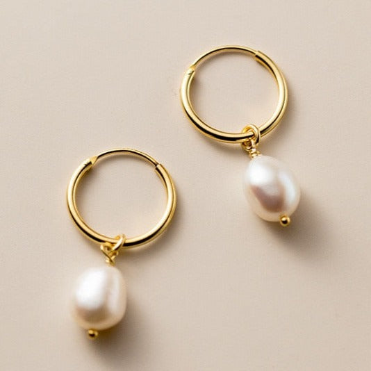 WANTME Genuine 925 Sterling Silver Natural Freshwater Baroque Pearl Unusual Earrings for Women Chic Charming Goth Jewelry 2021