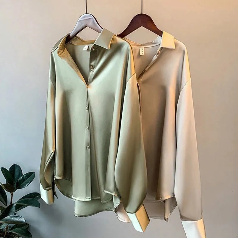 Silk Shirt Vintage Blouse