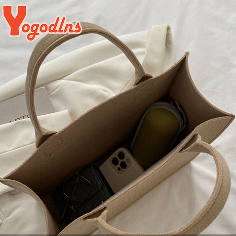 Yogodlns Crocodile Embossed Felt Top Handle Bag For Women Large Capacity Shoulder Bag Fashion Brands Armpit Handbag and Purse