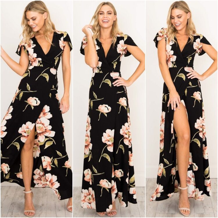 Long Dress V-neck
