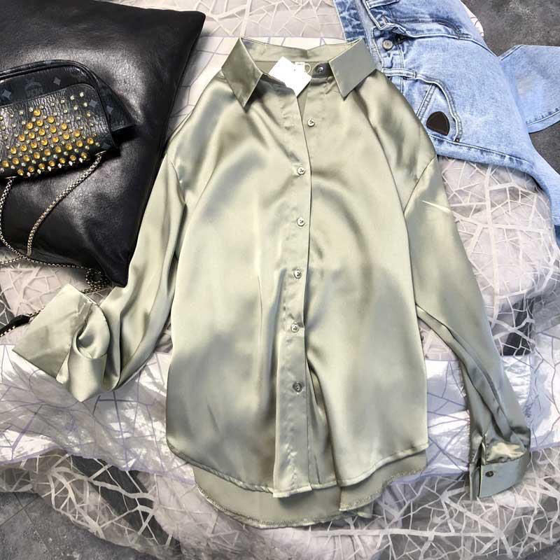 Silk Shirt Vintage Blouse