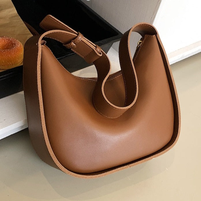 Semicircle Saddle Shoulder Crossbody Bags For Women New Fashion Designer Brand Adjustable Wide Strap Girls Tote Handbags 2022