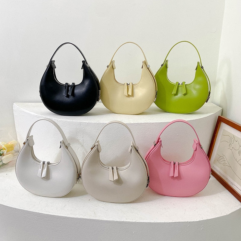 2022 New Women's Bag Half Moon Handbag and Purse Luxury Designer Female Shoulder Bag Brand Same Style Fashion Bags for Women