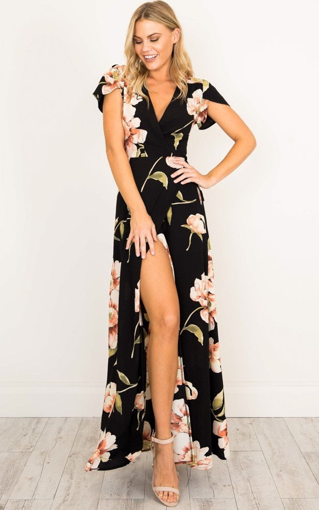 Long Dress V-neck