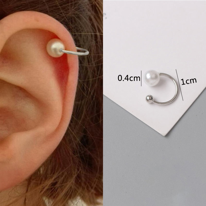 New Pearl Clip Earrings without Piercings Korean Fashion Elegant Small Ear Clips Cool Stuff orecchini aretes de mujer modernos