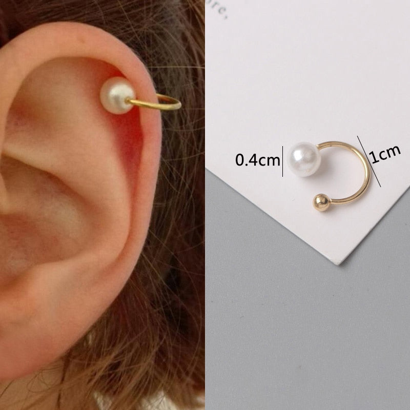 New Pearl Clip Earrings without Piercings Korean Fashion Elegant Small Ear Clips Cool Stuff orecchini aretes de mujer modernos