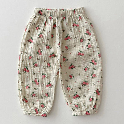 Organic Cotton Baby Pants Newborn Toddlers Autumn Spring Summer Winter Cute Print Soft Muslin Clothes Pants Pantalons Capris
