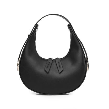 Fashionable Pu Leather Crescent Bag for Women Round Shoulder Bag 2022 Designer New Pures Bag  Handbag for Women