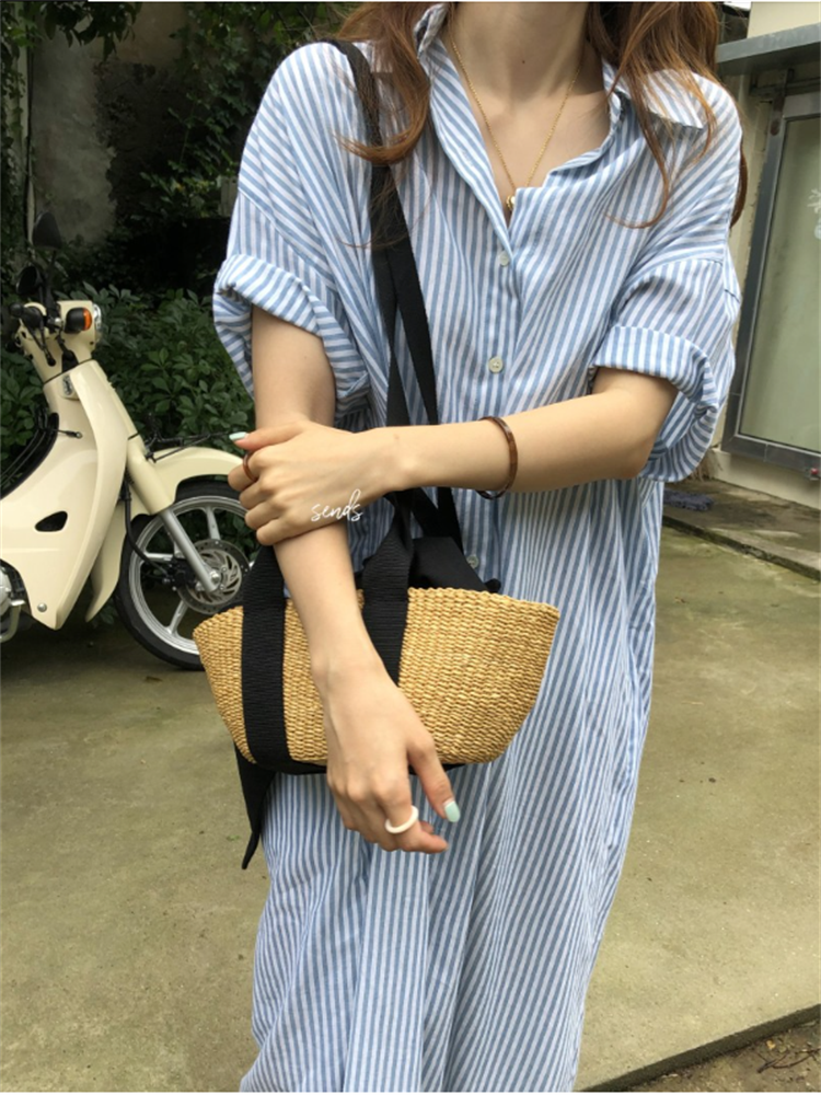 S-2XL Cotton New Summer Shirt Dress Pink Evening Vintage Dress Party Oversize Long Beach Women Dresses Loose Robe Vestido Pure