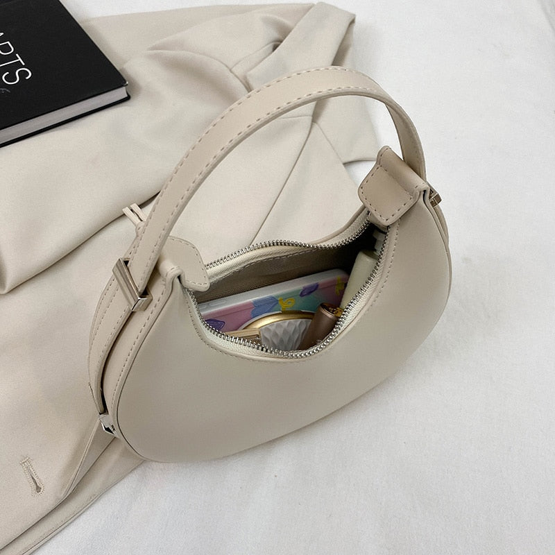 2022 New Women's Bag Half Moon Handbag and Purse Luxury Designer Female Shoulder Bag Brand Same Style Fashion Bags for Women