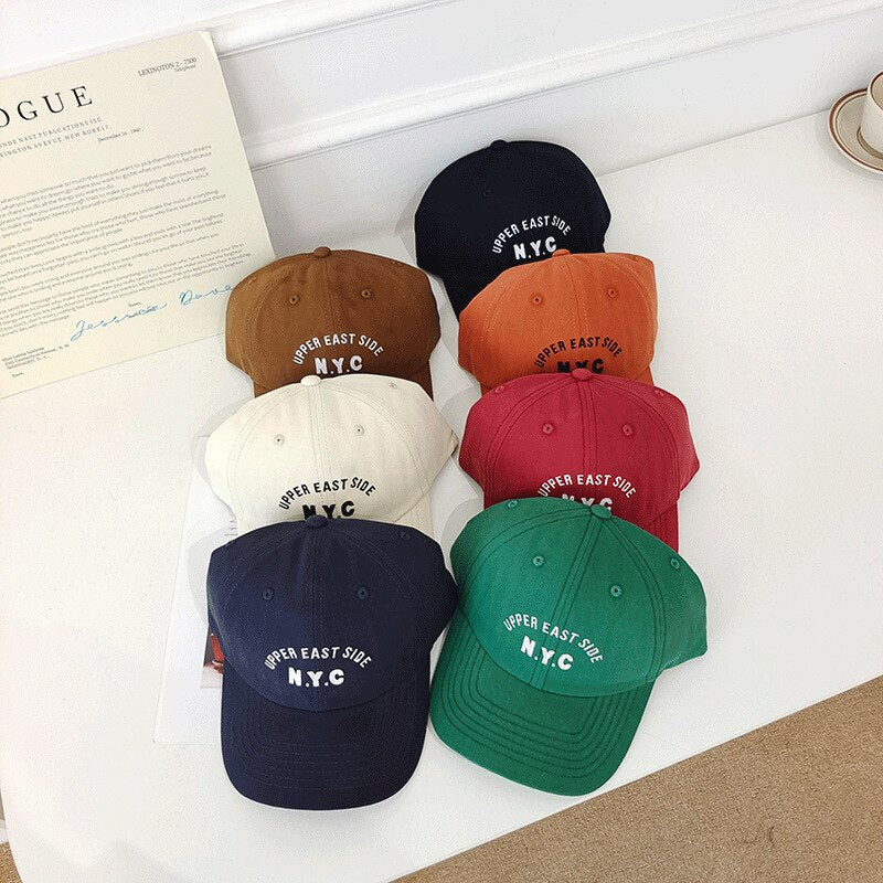 Kid Boy Summer Personality Simple Letter Embroidery Baseball Cap Baby Girl Fahsion All-match Cotton Sun Protection Peaked Caps