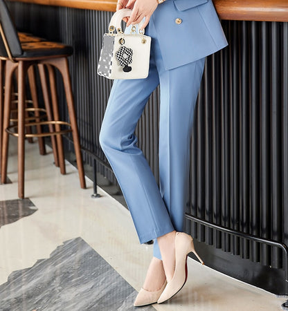 High Quality Office Ladies Pant Suit Solid Color Women Business Work Wear Blazer Jacket And Trouser Female Formal 2 Piece Sets