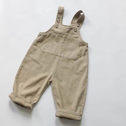 Children Jumpsuit Overalls Cotton Solid Color Korean Style 1-6Yrs Kids Suspender Spring Autumn Baby Girls Boys Jumpsuit