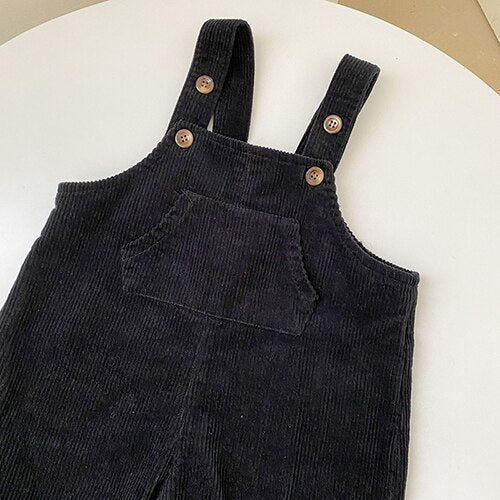 Children Jumpsuit Overalls Cotton Solid Color Korean Style 1-6Yrs Kids Suspender Spring Autumn Baby Girls Boys Jumpsuit