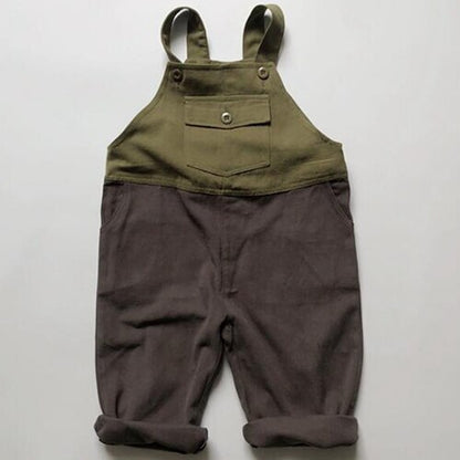 Children Jumpsuit Overalls Cotton Solid Color Korean Style 1-6Yrs Kids Suspender Spring Autumn Baby Girls Boys Jumpsuit