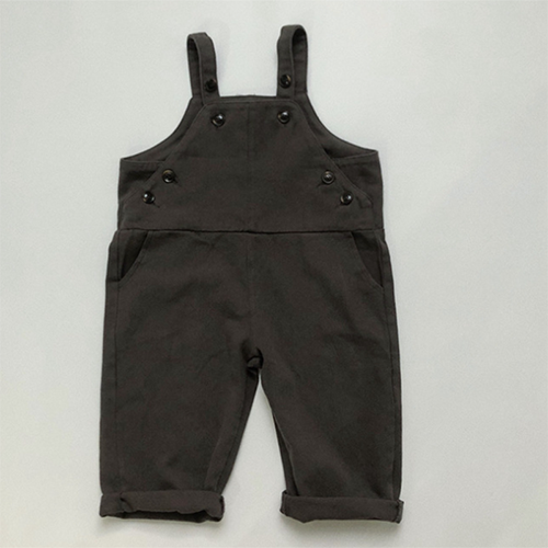 Children Jumpsuit Overalls Cotton Solid Color Korean Style 1-6Yrs Kids Suspender Spring Autumn Baby Girls Boys Jumpsuit