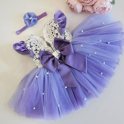 Toddler Baby Baptism Dresses 3 2 1 Year Birthday Dress For Baby Girl Clothing Princess Party Dress Christening Tutu Gown Vestido