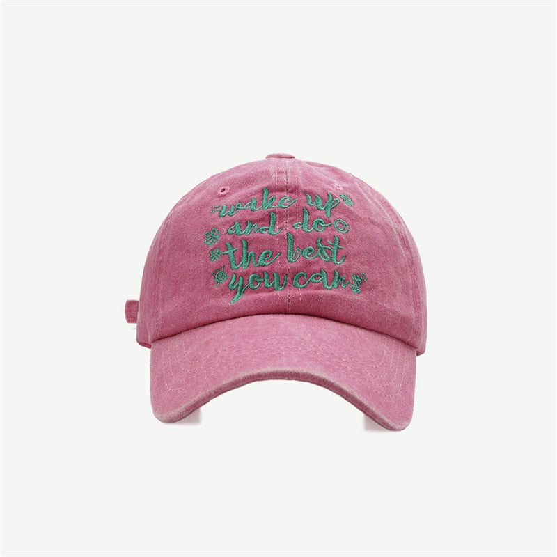 Pink Lovely Girls Baseball Cap Female Fashion Adjustable Snapback Women Hats Soft Top Peaked Cap Cute Cat Hat Trendy Face Small